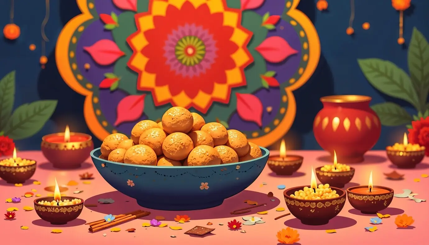 Darstellung einer Diwali-Feier